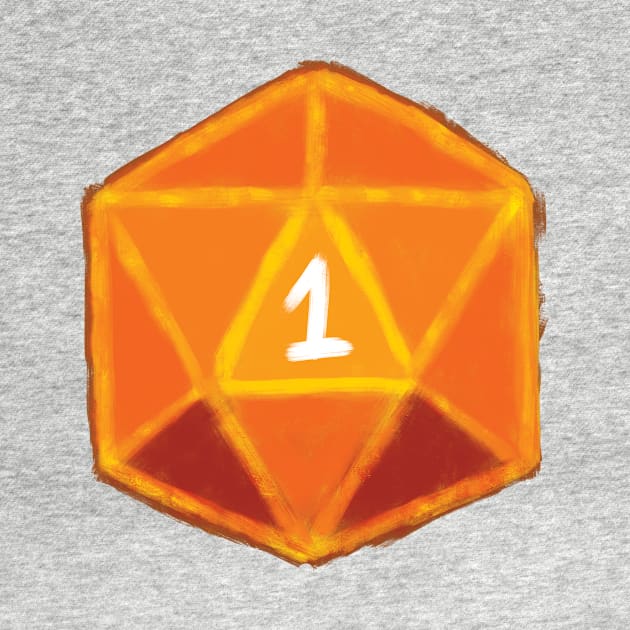 Natural 1 | Hand Painted Golden Nat 1 - Critical Fail D&D by SQRL Studios